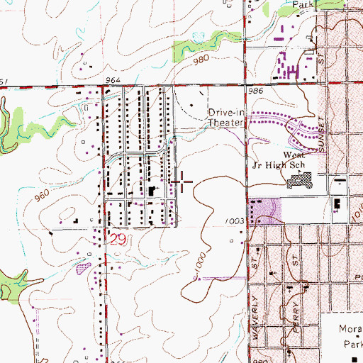 Topographic Map of Community Christian Church, OK