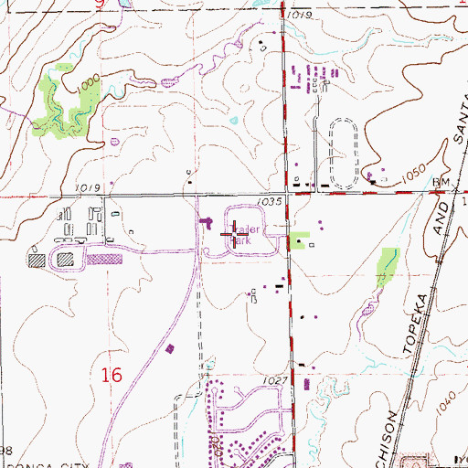 Topographic Map of Evangel Christian Fellowship Church, OK