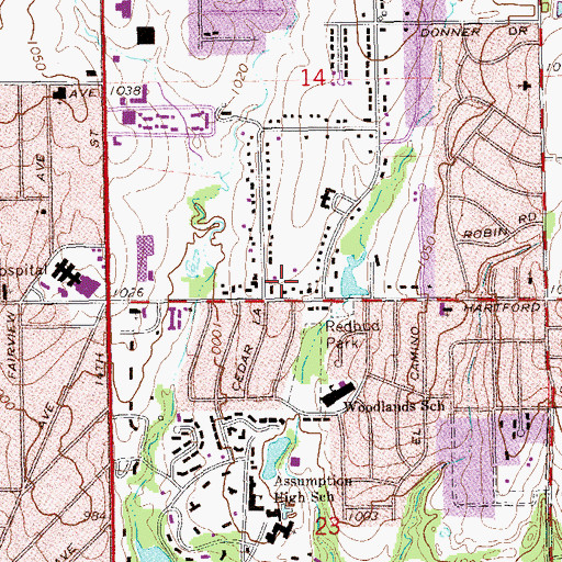 Topographic Map of First United Pentecostal Church, OK