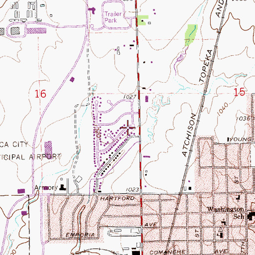 Topographic Map of Harmony Missionary Baptist Church, OK