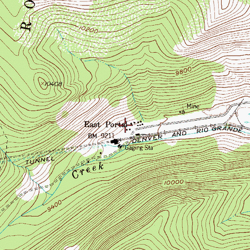 Topographic Map of East Portal, CO