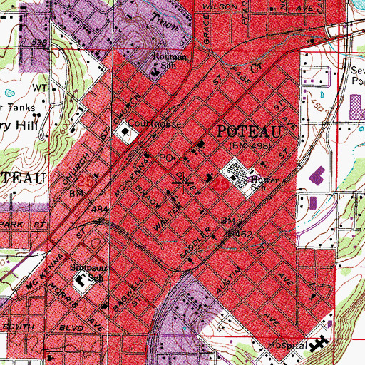 Topographic Map of Church of the Nazarene, OK