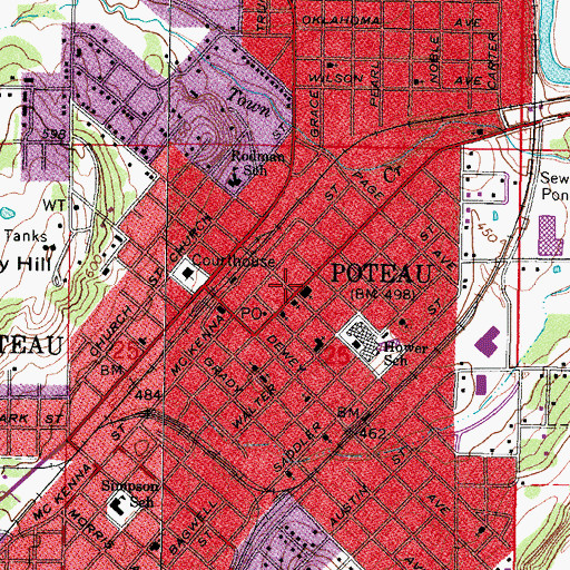 Topographic Map of Presbyterian Church, OK