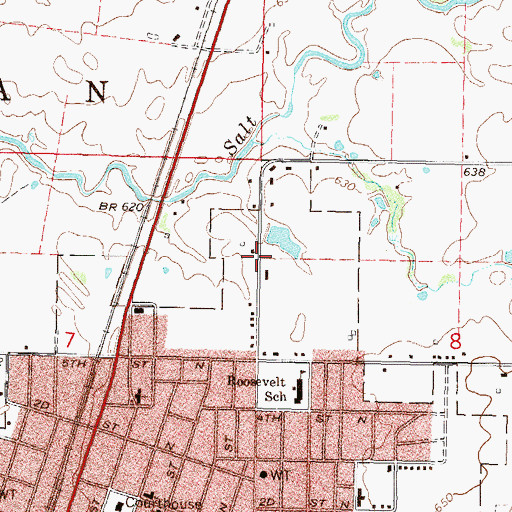 Topographic Map of Kingdom Hall Jehovahs Witnesses, OK