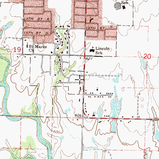 Topographic Map of Southside Christian Preschool, OK