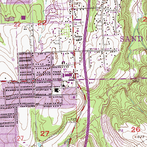 Topographic Map of Church of Christ, OK