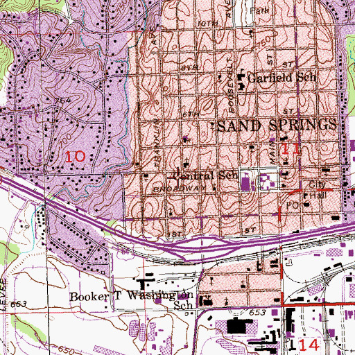 Topographic Map of Church of God-Anderson Independent, OK