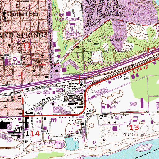 Topographic Map of Greater Visions Church, OK