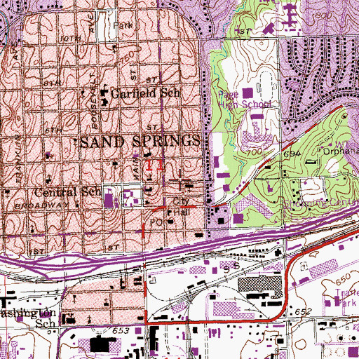 Topographic Map of Our Lady of Lake Catholic Church, OK
