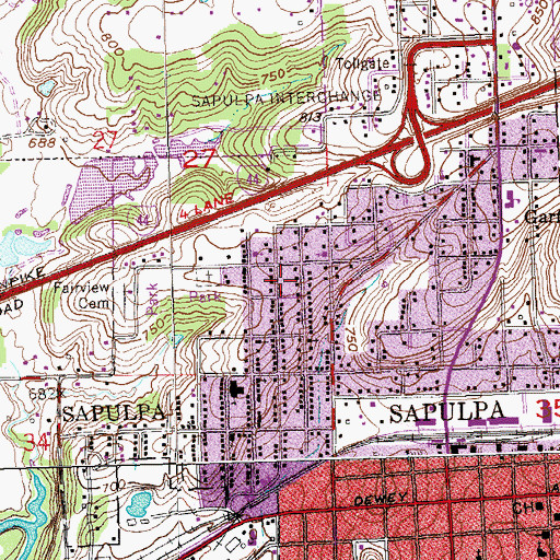 Topographic Map of King Solomon Baptist Church, OK