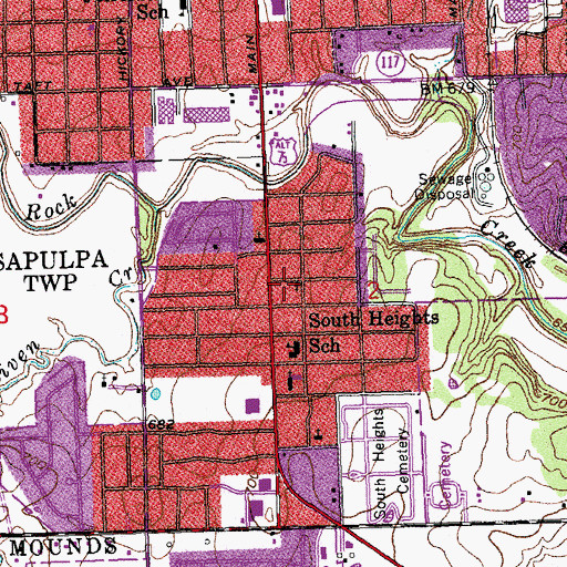 Topographic Map of Lighthouse Fellowship Church, OK
