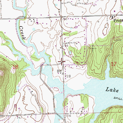 Topographic Map of Open Door Fellowship Church, OK