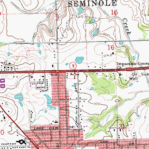 Topographic Map of The Church of Jesus Christ of Latter Day Saints, OK