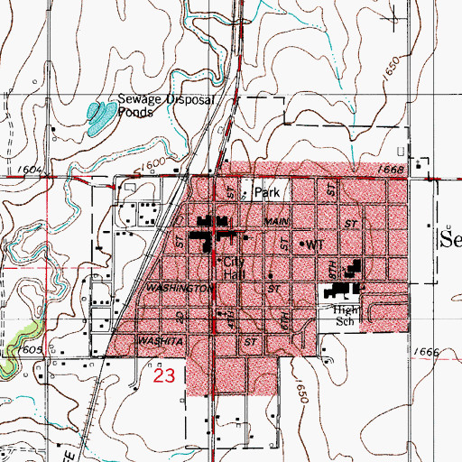 Topographic Map of First Assembly of God, OK