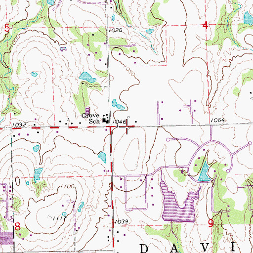 Topographic Map of Church of Christ Northridge, OK