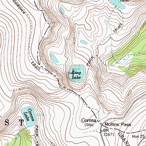 Topographic Map of King Lake, CO