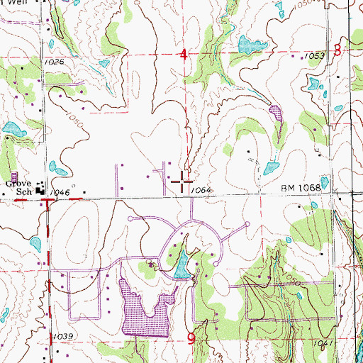 Topographic Map of Redeemer Lutheran Church, OK