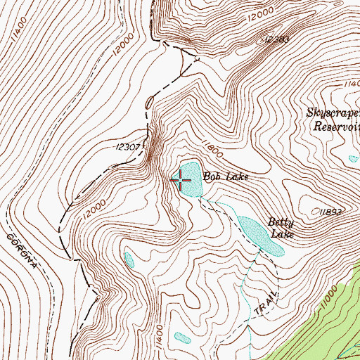 Topographic Map of Bob Lake, CO