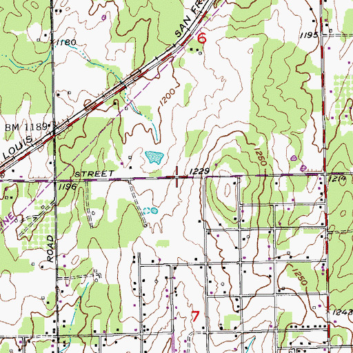 Topographic Map of Holy Land Temple, OK