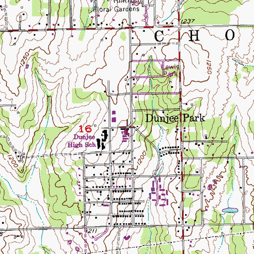 Topographic Map of Saint James Baptist Church, OK