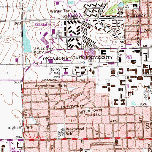 Topographic Map of Believers Baptist Church, OK