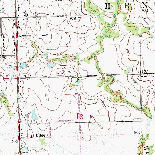 Topographic Map of Calvary Assembly of God, OK