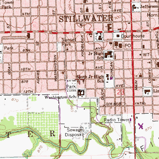 Topographic Map of Church of God in Christ, OK