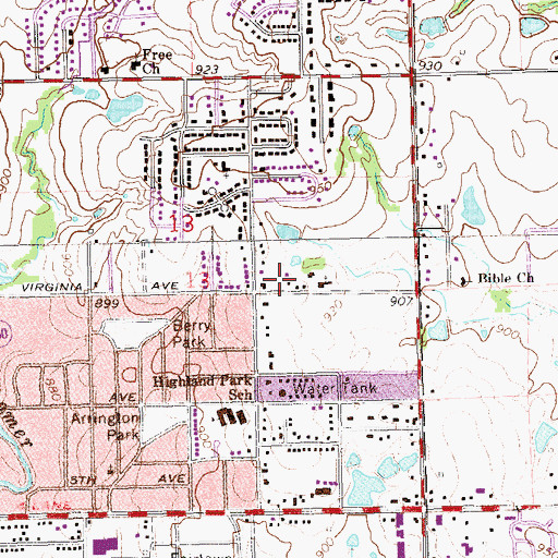 Topographic Map of The Church of Jesus Christ of Latter Day Saints, OK