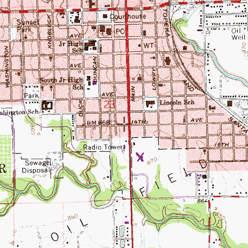 Topographic Map of The Church of Jesus Christ of Latter Day Saints, OK