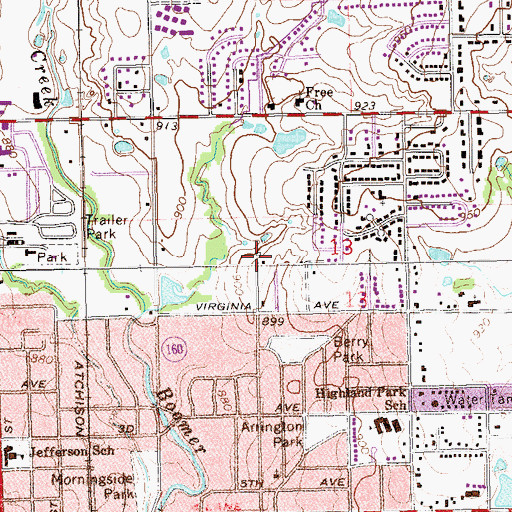 Topographic Map of New Covenant Fellowship, OK