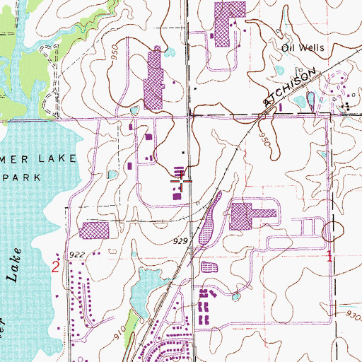Topographic Map of Victory Christian Center, OK