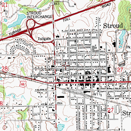 Topographic Map of Chapel of Faith Church, OK