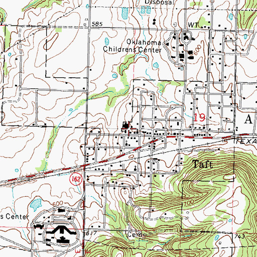 Topographic Map of Cummings-Cole CME, OK