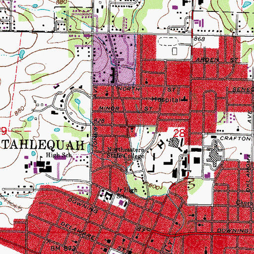 Topographic Map of Saint Basils Episcopal Church, OK