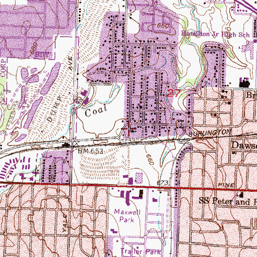 Topographic Map of Bethany Missionary Baptist Church, OK