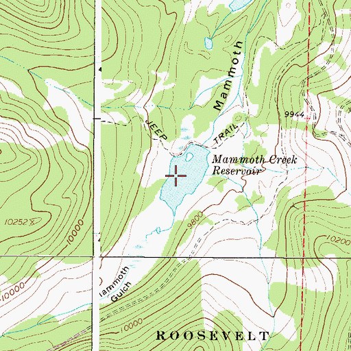 Topographic Map of Mammoth Creek Reservoir, CO