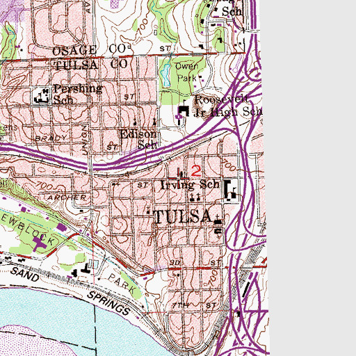 Topographic Map of Christ Gospel Church, OK