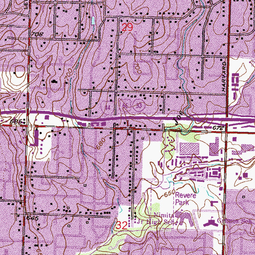Topographic Map of Christ Presbyterian Church, OK