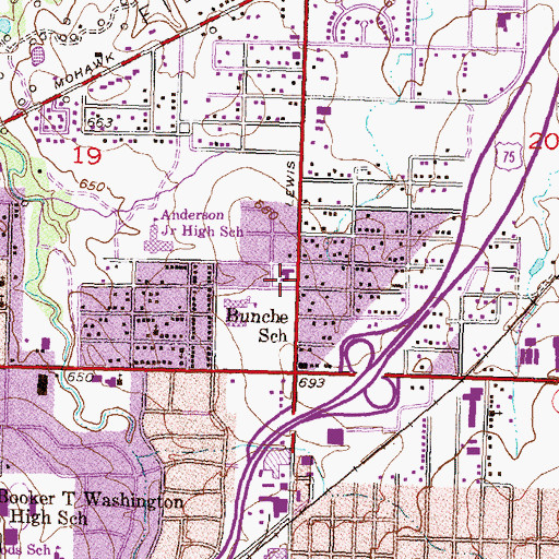 Topographic Map of Christ Temple CME Church, OK
