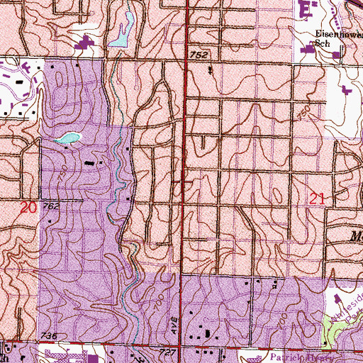Topographic Map of Christ United Methodist Church, OK