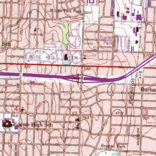 Topographic Map of Church of Christ, OK