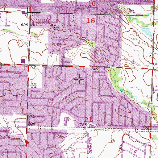 Topographic Map of Church of God in Christ, OK