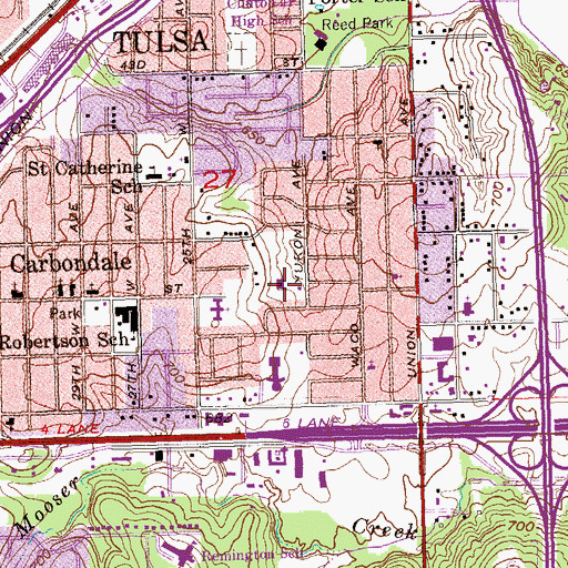Topographic Map of Church of God of Prophesy, OK
