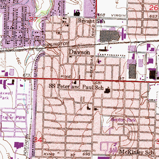 Topographic Map of Church of God-Anderson, OK