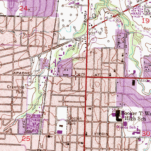 Topographic Map of Church of Lord Jesus Christ, OK