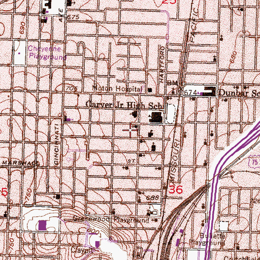 Topographic Map of Church of the RESRTN Unitarian, OK