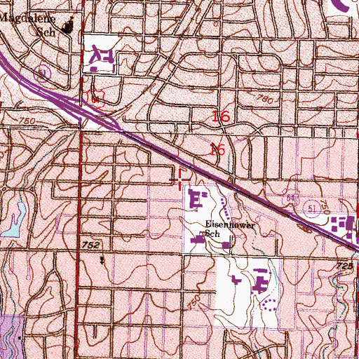 Topographic Map of Citadel Corps Community Center, OK