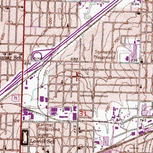 Topographic Map of Community Assembly Church, OK