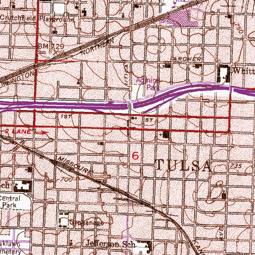 Topographic Map of Community of Hope United Methodist Church, OK