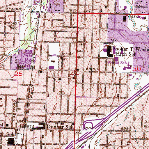 Topographic Map of Corinth Baptist Church Center, OK
